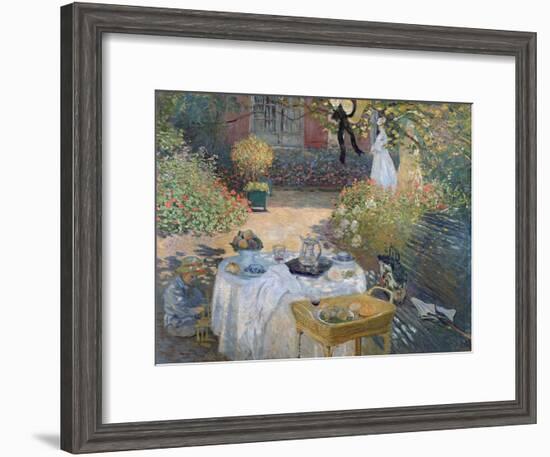 The Luncheon: Monet's Garden at Argenteuil, circa 1873-Claude Monet-Framed Giclee Print