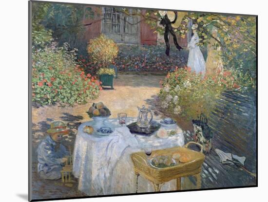 The Luncheon: Monet's Garden at Argenteuil, circa 1873-Claude Monet-Mounted Giclee Print