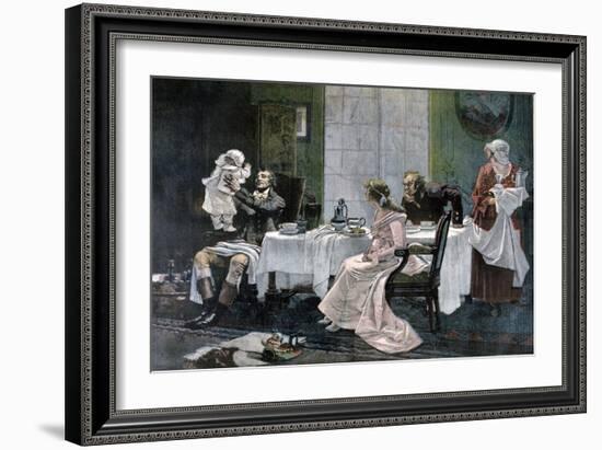 The Luncheon of Camille Desmoulins, 1892-Leopold Flameng-Framed Giclee Print