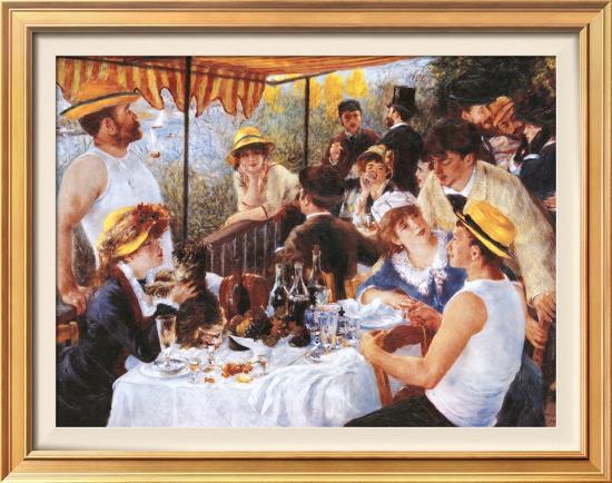 The Luncheon of the Boating Party, c.1881-Pierre-Auguste Renoir-Framed Textured Art