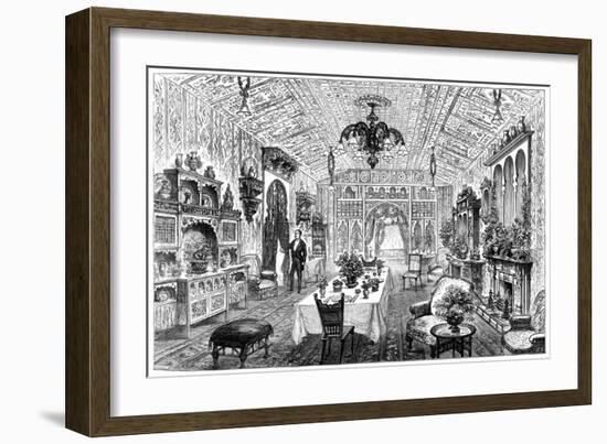 The Luncheon Room at the Town Hall, Birmingham, West Midlands, 1887-null-Framed Giclee Print