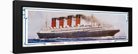 The "Lusitania" and Her Sister-Ship the "Mauretania" Cunarders-null-Framed Art Print