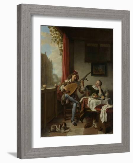 The Lute Player, 1661-Hendrik Maertensz Sorgh-Framed Giclee Print