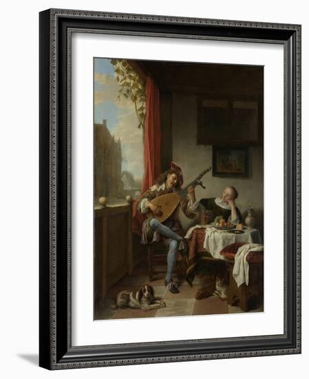 The Lute Player, 1661-Hendrik Maertensz Sorgh-Framed Giclee Print