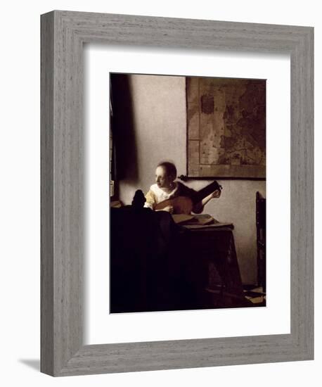 The Lute Player, 1663-1664-Johannes Vermeer-Framed Giclee Print