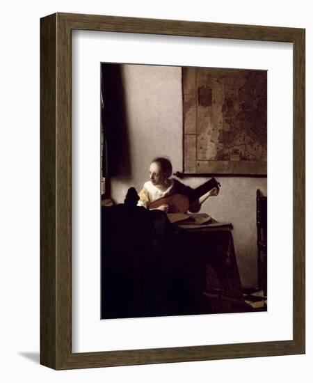 The Lute Player, 1663-1664-Johannes Vermeer-Framed Giclee Print