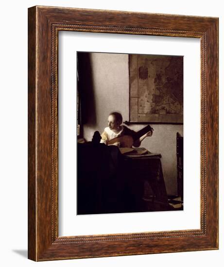 The Lute Player, 1663-1664-Johannes Vermeer-Framed Giclee Print