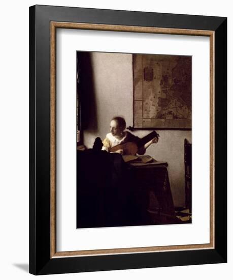 The Lute Player, 1663-1664-Johannes Vermeer-Framed Giclee Print