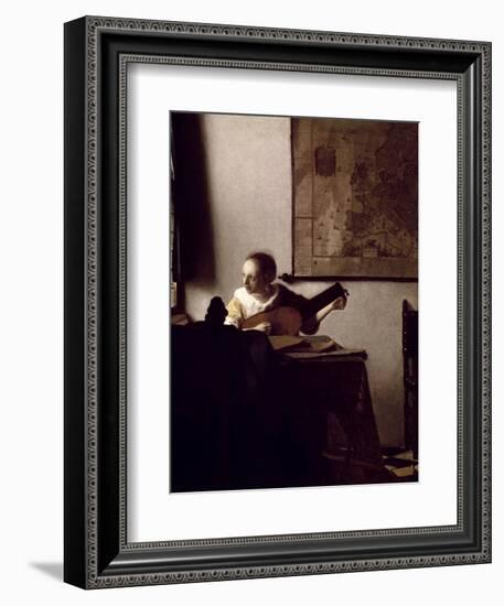 The Lute Player, 1663-1664-Johannes Vermeer-Framed Giclee Print