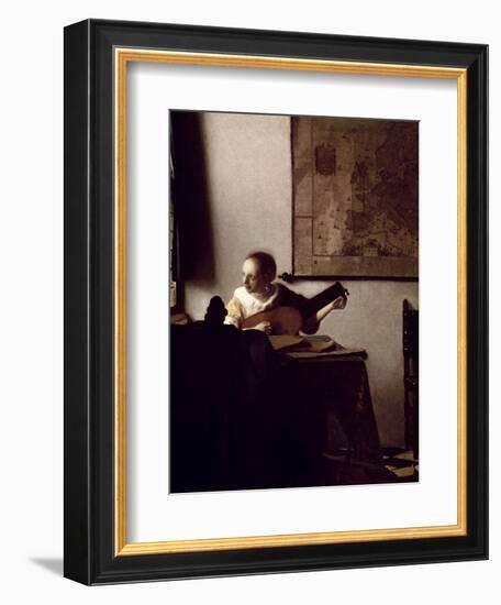 The Lute Player, 1663-1664-Johannes Vermeer-Framed Giclee Print