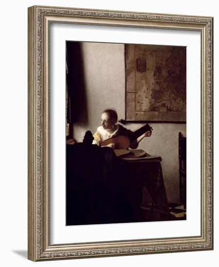 The Lute Player, 1663-1664-Johannes Vermeer-Framed Giclee Print