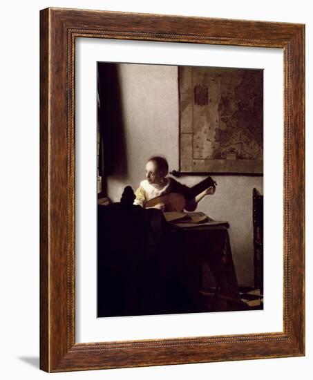 The Lute Player, 1663-1664-Johannes Vermeer-Framed Giclee Print