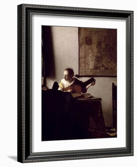 The Lute Player, 1663-1664-Johannes Vermeer-Framed Giclee Print