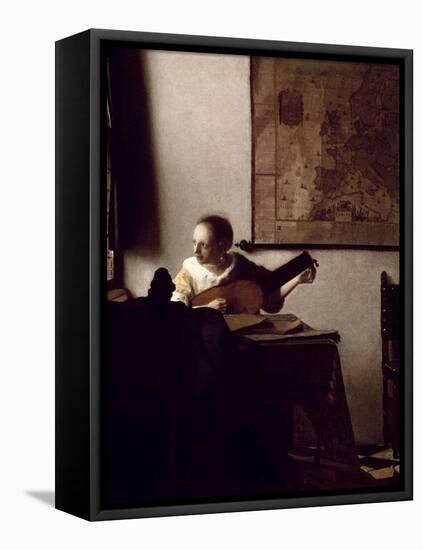 The Lute Player, 1663-1664-Johannes Vermeer-Framed Premier Image Canvas