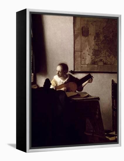 The Lute Player, 1663-1664-Johannes Vermeer-Framed Premier Image Canvas