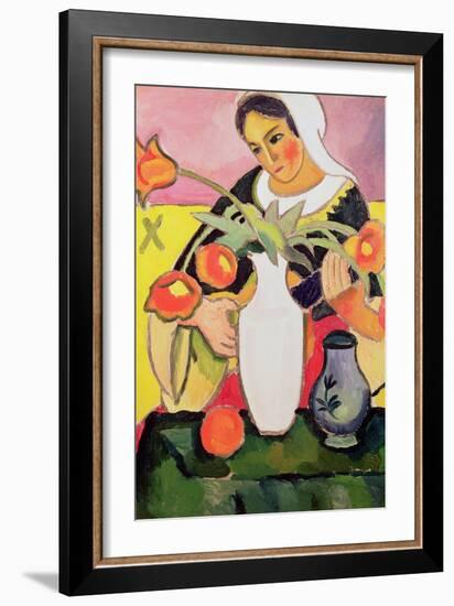 The Lute Player, 1910-Auguste Macke-Framed Giclee Print