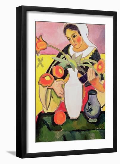 The Lute Player, 1910-Auguste Macke-Framed Giclee Print