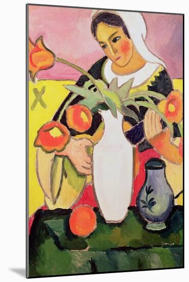 The Lute Player, 1910-Auguste Macke-Mounted Giclee Print