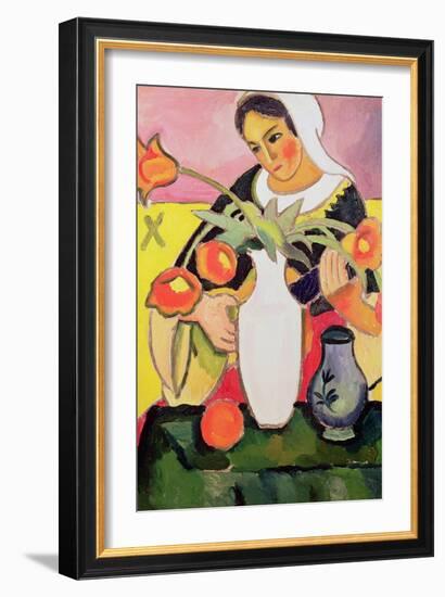 The Lute Player, 1910-Auguste Macke-Framed Giclee Print