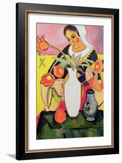 The Lute Player, 1910-Auguste Macke-Framed Giclee Print