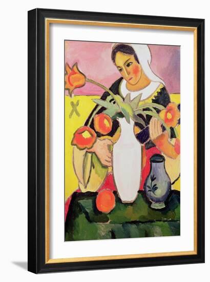 The Lute Player, 1910-Auguste Macke-Framed Giclee Print