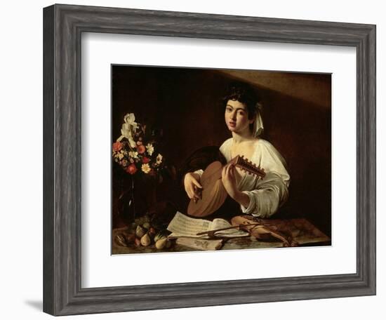 The Lute Player, C.1595-Michelangelo Merisi da Caravaggio-Framed Giclee Print