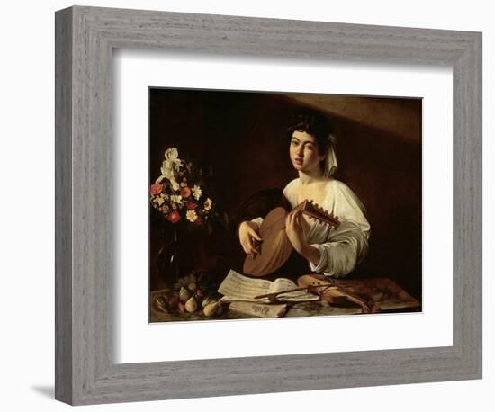 The Lute Player, C.1595-Michelangelo Merisi da Caravaggio-Framed Giclee Print