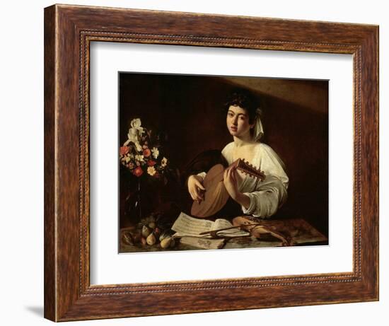 The Lute Player, C.1595-Michelangelo Merisi da Caravaggio-Framed Giclee Print