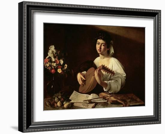 The Lute Player, C.1595-Michelangelo Merisi da Caravaggio-Framed Giclee Print