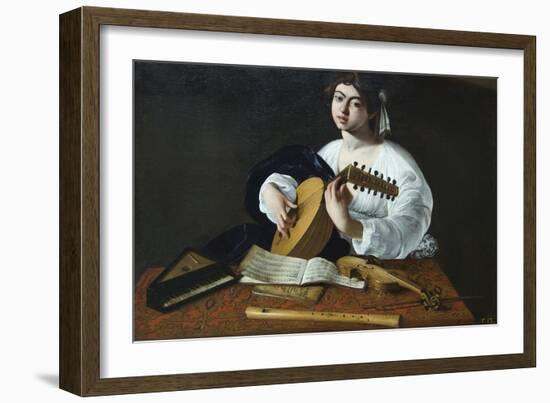 The Lute Player-Caravaggio-Framed Art Print