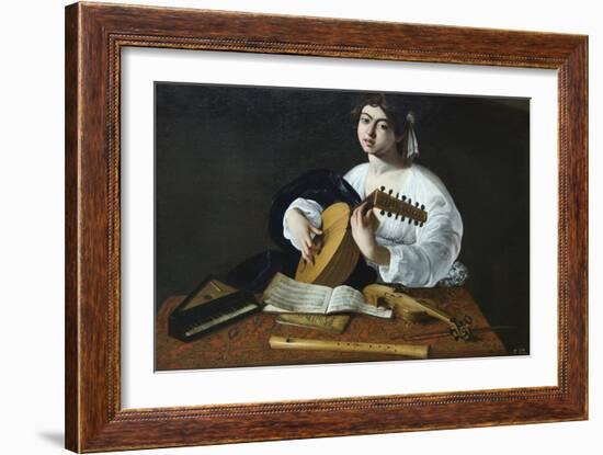 The Lute Player-Caravaggio-Framed Art Print