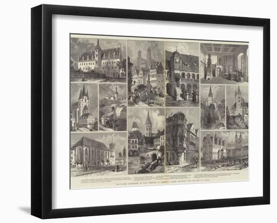 The Luther Celebration of Four Centuries in Germany, Places Associated with the Life of Luther-null-Framed Giclee Print