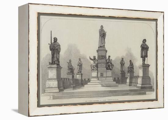 The Luther Monument at Worms, Germany-null-Framed Premier Image Canvas