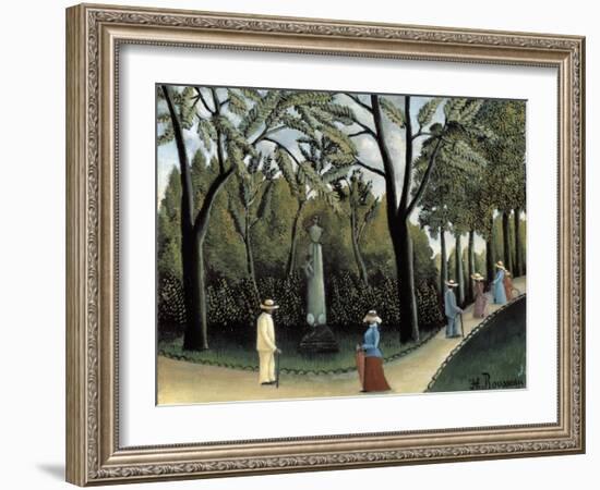 The Luxembourg Gardens, Monument to Chopin, 1909-Henri Rousseau-Framed Giclee Print