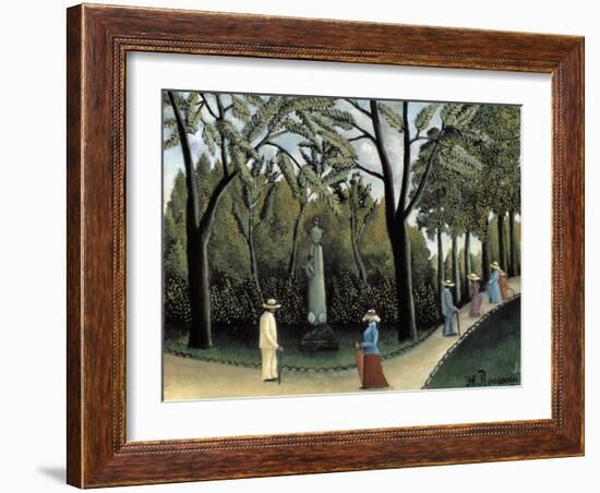 The Luxembourg Gardens, Monument to Chopin, 1909-Henri Rousseau-Framed Giclee Print