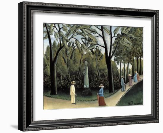 The Luxembourg Gardens, Monument to Chopin, 1909-Henri Rousseau-Framed Giclee Print