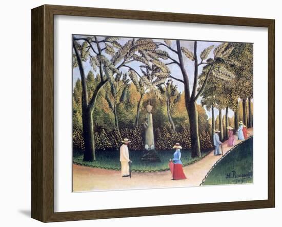 The Luxembourg Gardens, Monument to Chopin, 1909-Henri Rousseau-Framed Giclee Print