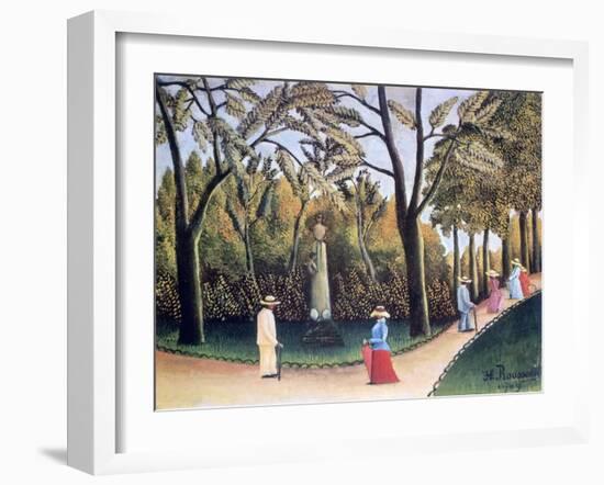 The Luxembourg Gardens, Monument to Chopin, 1909-Henri Rousseau-Framed Giclee Print