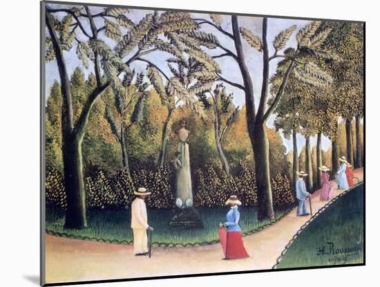 The Luxembourg Gardens, Monument to Chopin, 1909-Henri Rousseau-Mounted Giclee Print