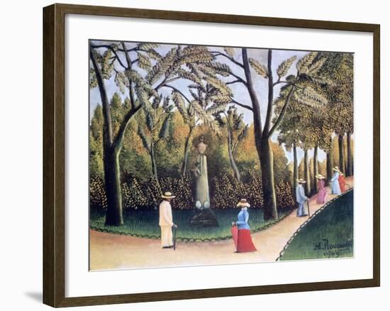 The Luxembourg Gardens, Monument to Chopin, 1909-Henri Rousseau-Framed Giclee Print