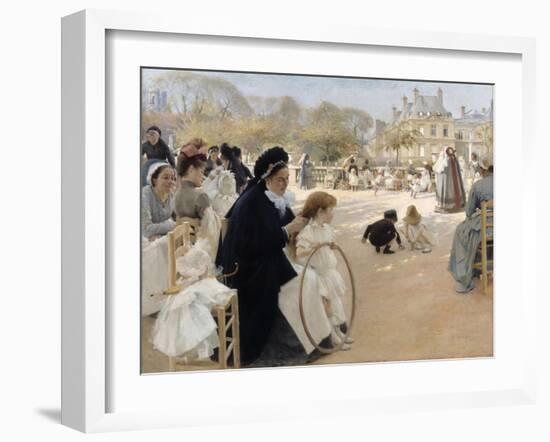 The Luxembourg Gardens, Paris-Albert Gustaf Aristides Edelfelt-Framed Giclee Print