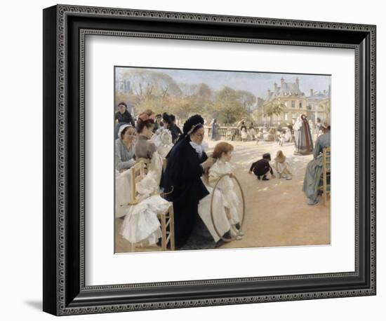 The Luxembourg Gardens, Paris-Albert Gustaf Aristides Edelfelt-Framed Giclee Print