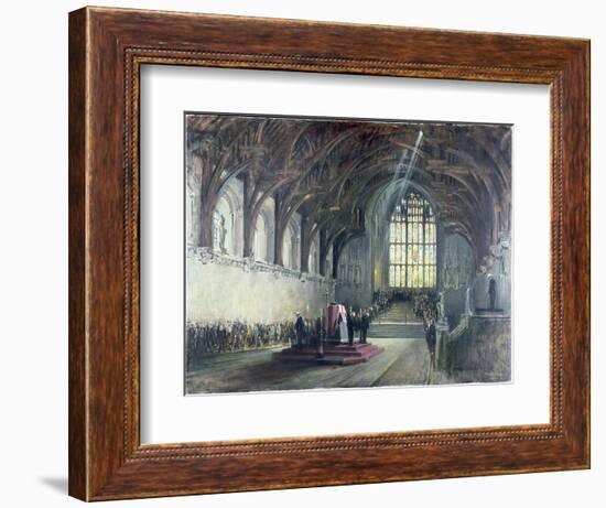 The Lying in State of Sir Winston Churchill (1874-1965), January 29Th, 1965 (Oil on Canvas)-Terence Cuneo-Framed Giclee Print