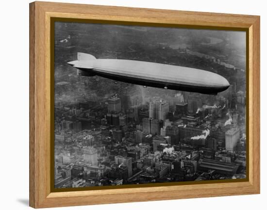 The LZ 129 Graf Zeppelin, over Philadelphia, Pennsylvania, October 16, 1928-null-Framed Stretched Canvas