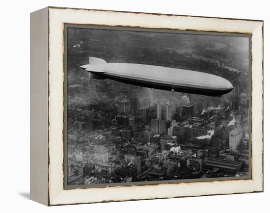 The LZ 129 Graf Zeppelin, over Philadelphia, Pennsylvania, October 16, 1928-null-Framed Stretched Canvas