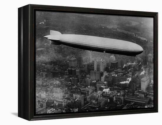 The LZ 129 Graf Zeppelin, over Philadelphia, Pennsylvania, October 16, 1928-null-Framed Stretched Canvas