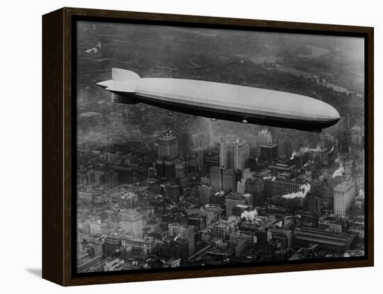 The LZ 129 Graf Zeppelin, over Philadelphia, Pennsylvania, October 16, 1928-null-Framed Stretched Canvas