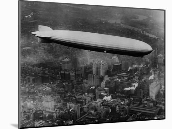 The LZ 129 Graf Zeppelin, over Philadelphia, Pennsylvania, October 16, 1928-null-Mounted Photo