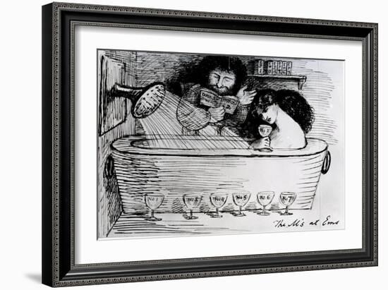 The M's at Ems, 1869 (Pen and Ink on Paper)-Dante Gabriel Rossetti-Framed Giclee Print