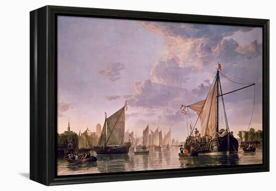 The Maas at Dordrecht, 1680-Aelbert Cuyp-Framed Premier Image Canvas